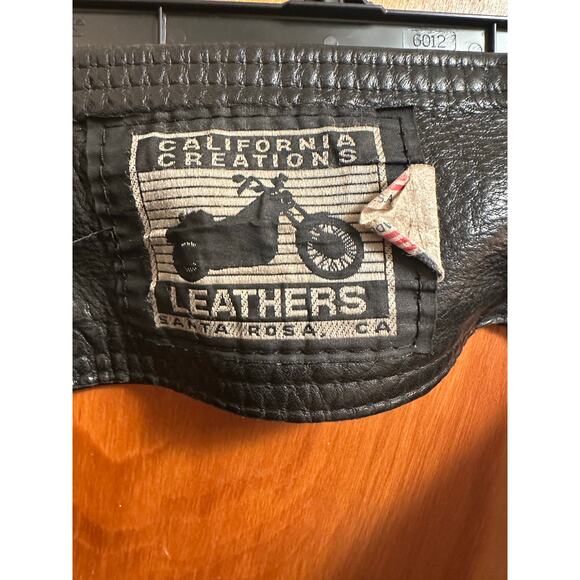 California creations leather chaps size small made in USA - Picture 3 of 15